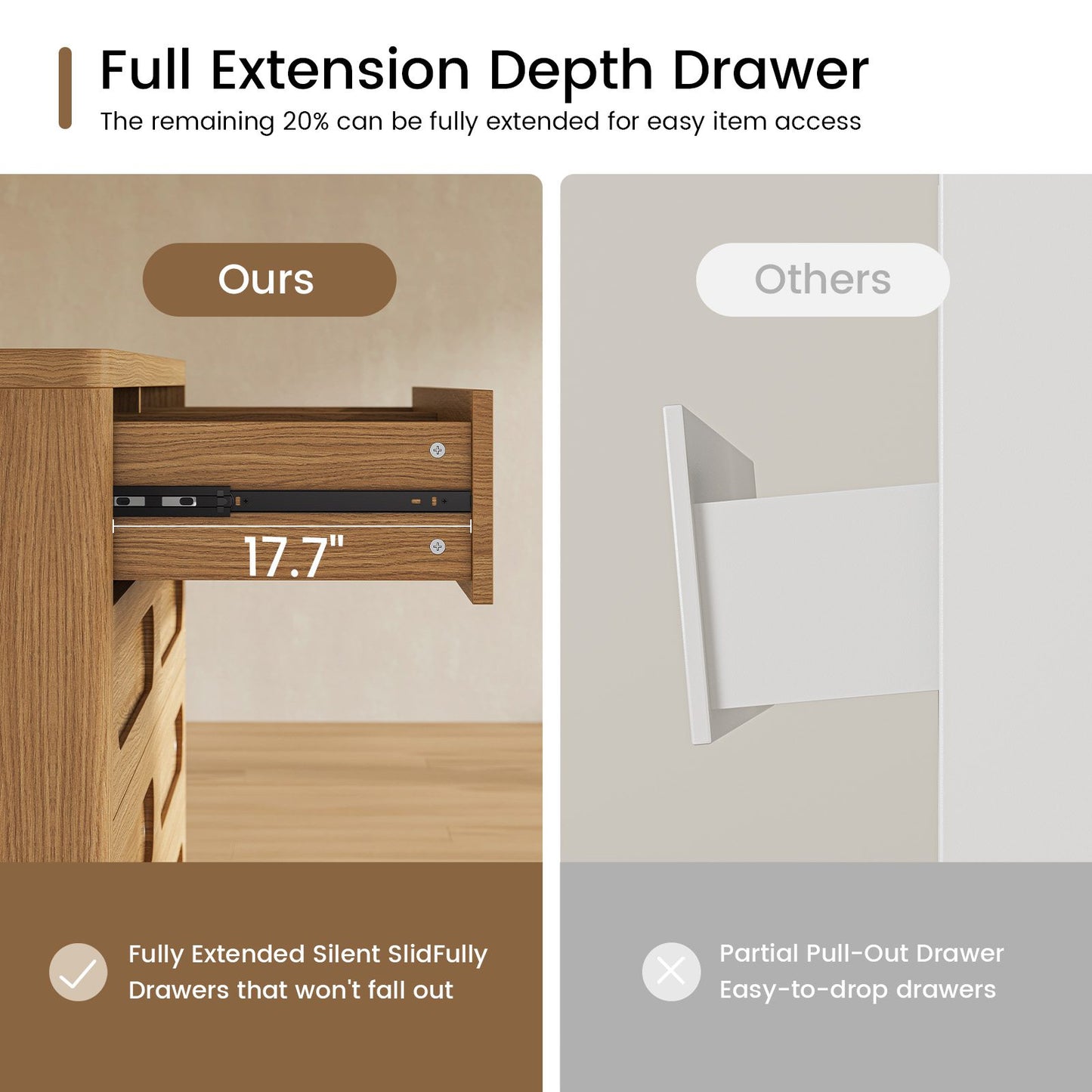 SUCSSRICH 47.2 Inch Dresser for Bedroom with 8 Drawers Wide Dresser for Closet with Deep Drawer Large Wood TV Stand Modern Chest of Drawers for Bedroom