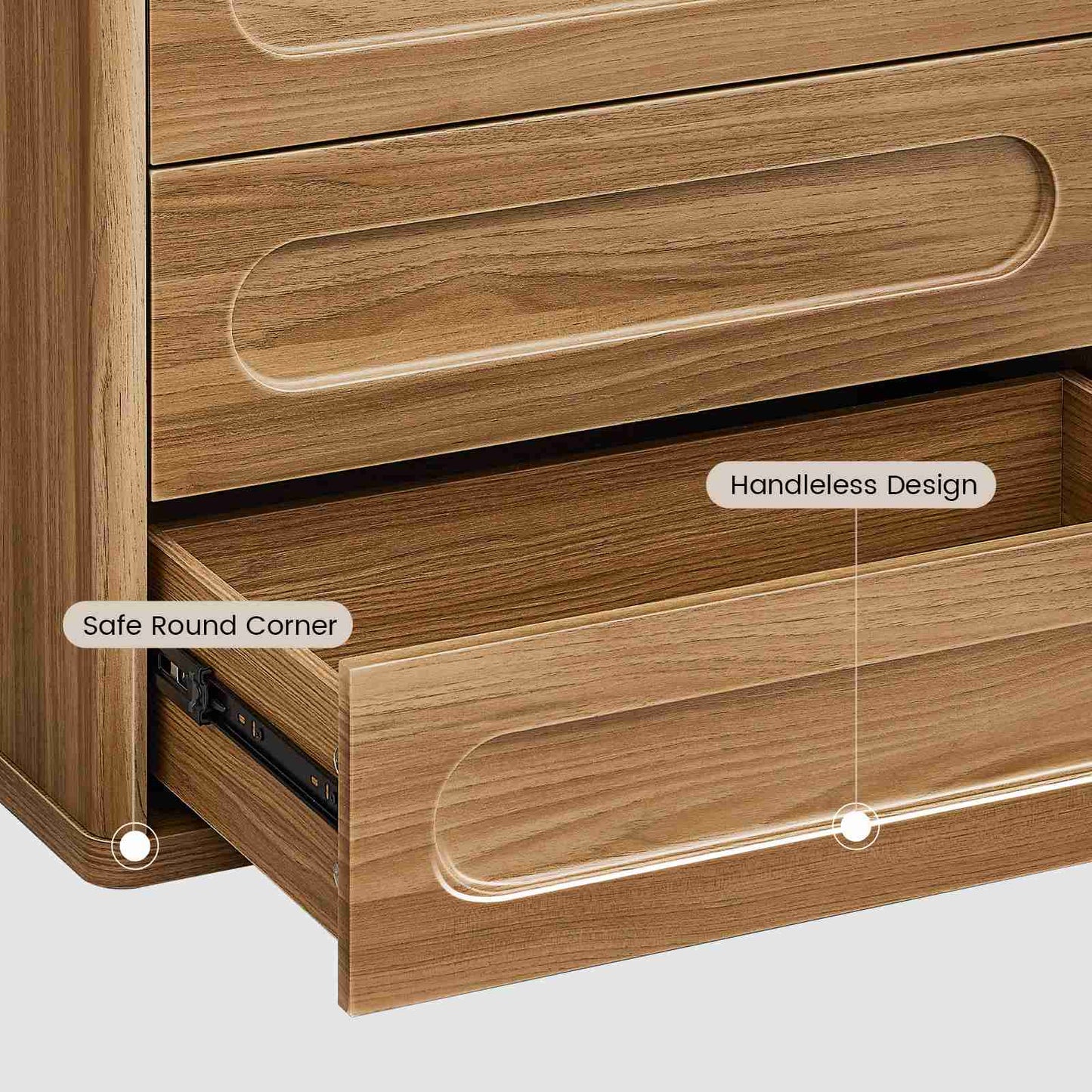 SUCSSRICH 72.1 Inch Bookcase with 4 Drawers Large Bookshelves Cabinet with 3 Storage Shelves for Living Room Bedroom Home Office