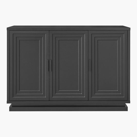 SUCSSRICH 46.3 Inch Buffet Cabinet with Storage Sideboard Buffet Kitchen Cabinet with 3 Doors and 3 Shelves Wood Coffee Bar Table