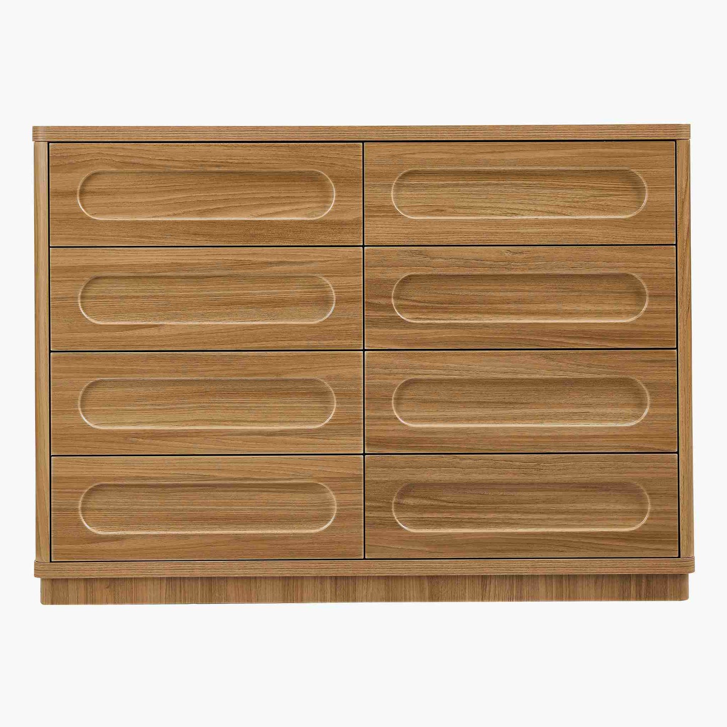 SUCSSRICH 47.2 Inch Dresser for Bedroom with 8 Drawers Wide Dresser for Closet with Deep Drawer Large Wood TV Stand Modern Chest of Drawers for Bedroom White