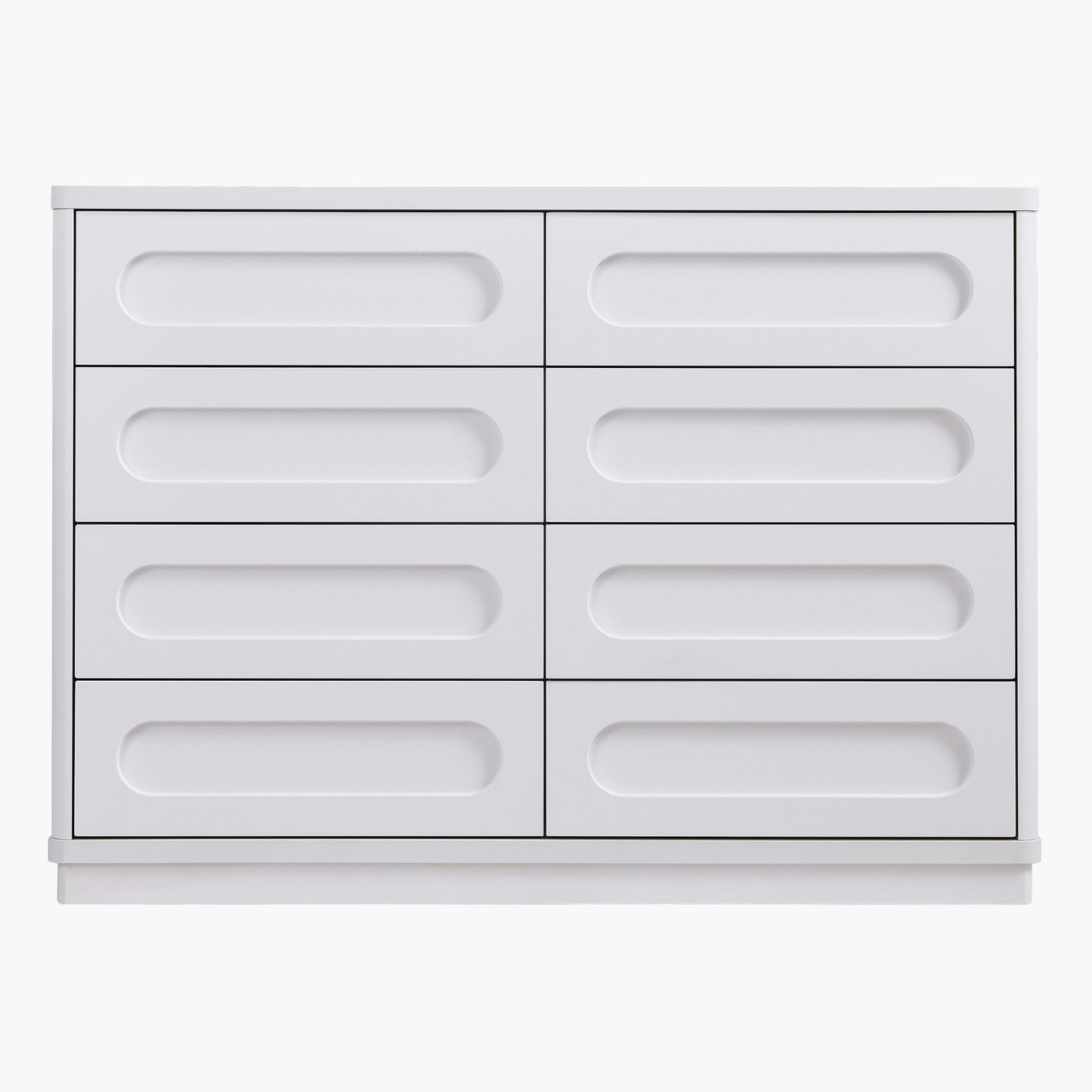 SUCSSRICH 47.2 Inch Dresser for Bedroom with 8 Drawers Wide Dresser for Closet with Deep Drawer Large Wood TV Stand Modern Chest of Drawers for Bedroom