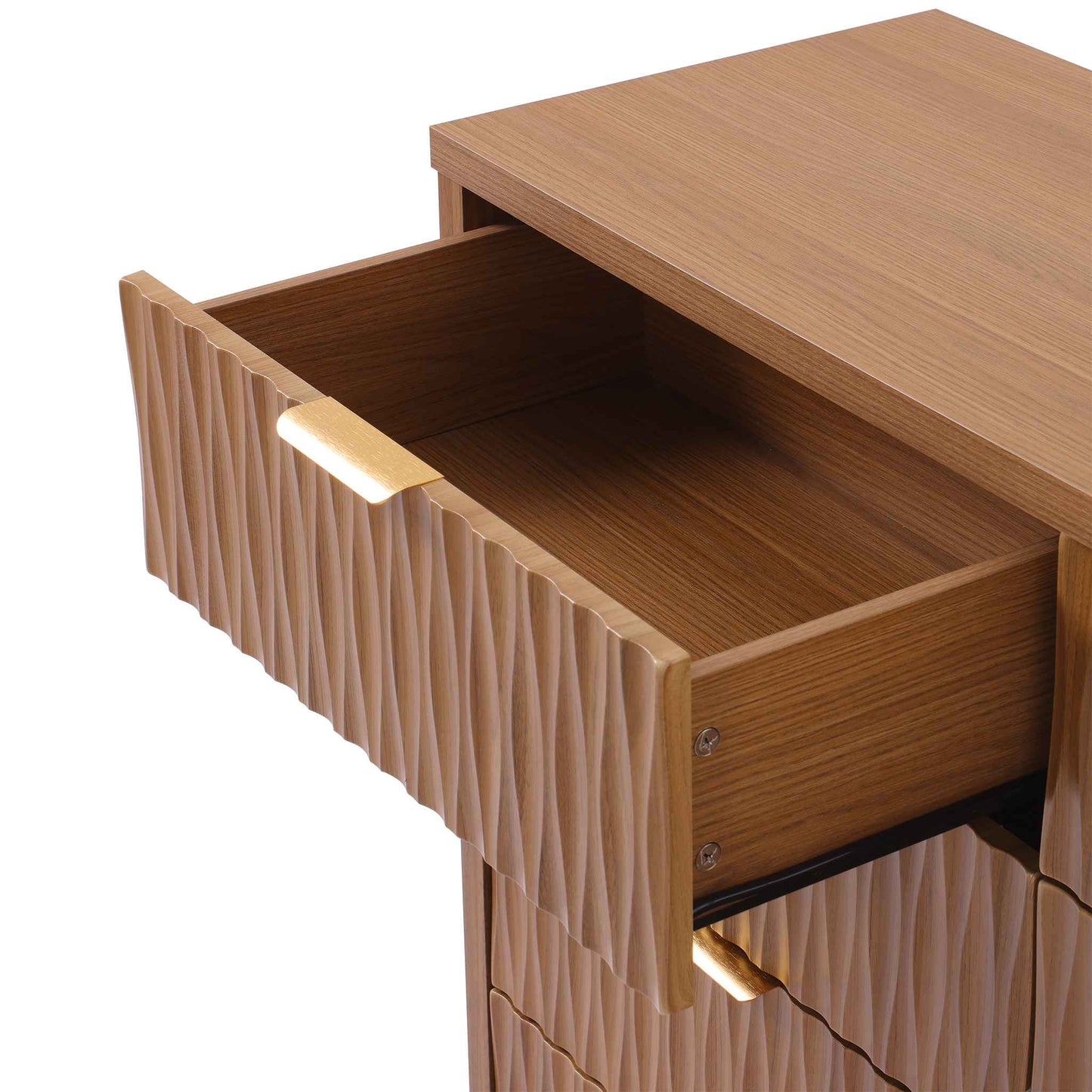 SUCSSRICH 46.9 Inch Dresser with 8 Drawers Wide Modern Chest of Drawers with Metal Handle Wood Dresser TV Stand Wood Storage Organizer for Bedroom Living Room