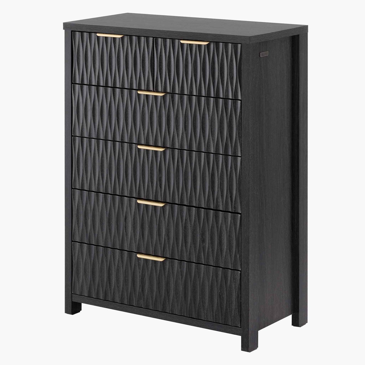 SUCSSRICH 43.7 Inch Dresser with 6 Drawers Tall Drawers for Bedroom Modern Chest of Wood Drawer Organizer for Living Room Hallway Entryway