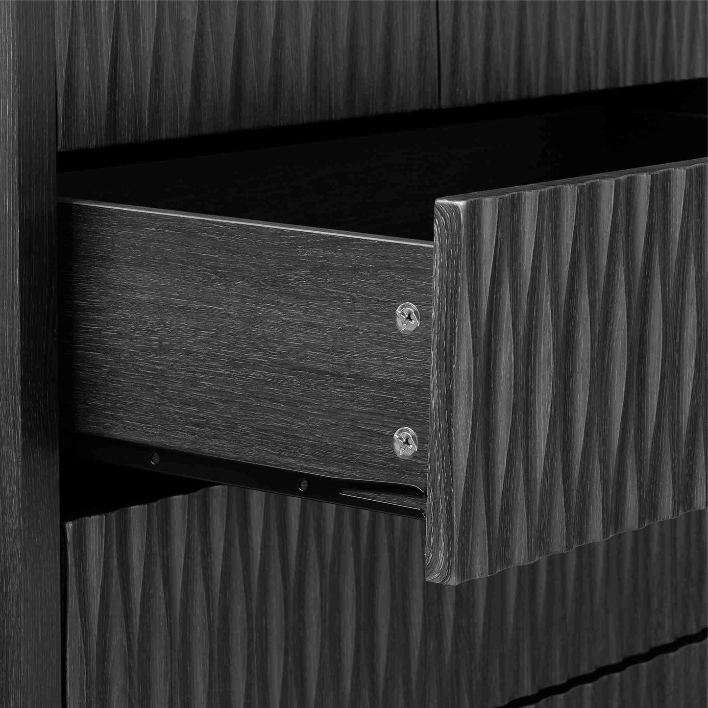 SUCSSRICH 43.7 Inch Dresser with 6 Drawers Tall Drawers for Bedroom Modern Chest of Wood Drawer Organizer for Living Room Hallway Entryway