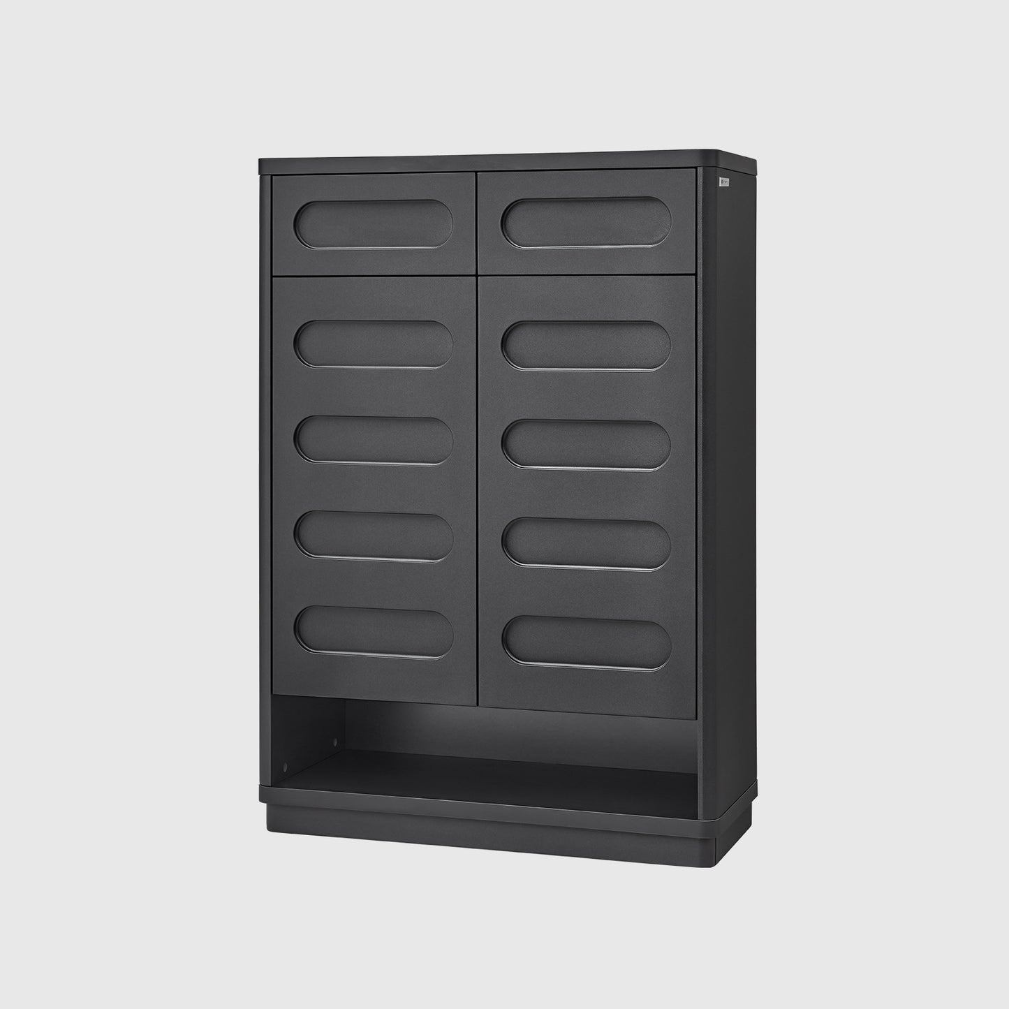 SUCSSRICH 45.3 Inch Shoe Storage Cabinet with 2 Drawers Tall Large Shoe Organizer Closet Storage with Doors and 4-Tier Shelves for Entryway Hallway