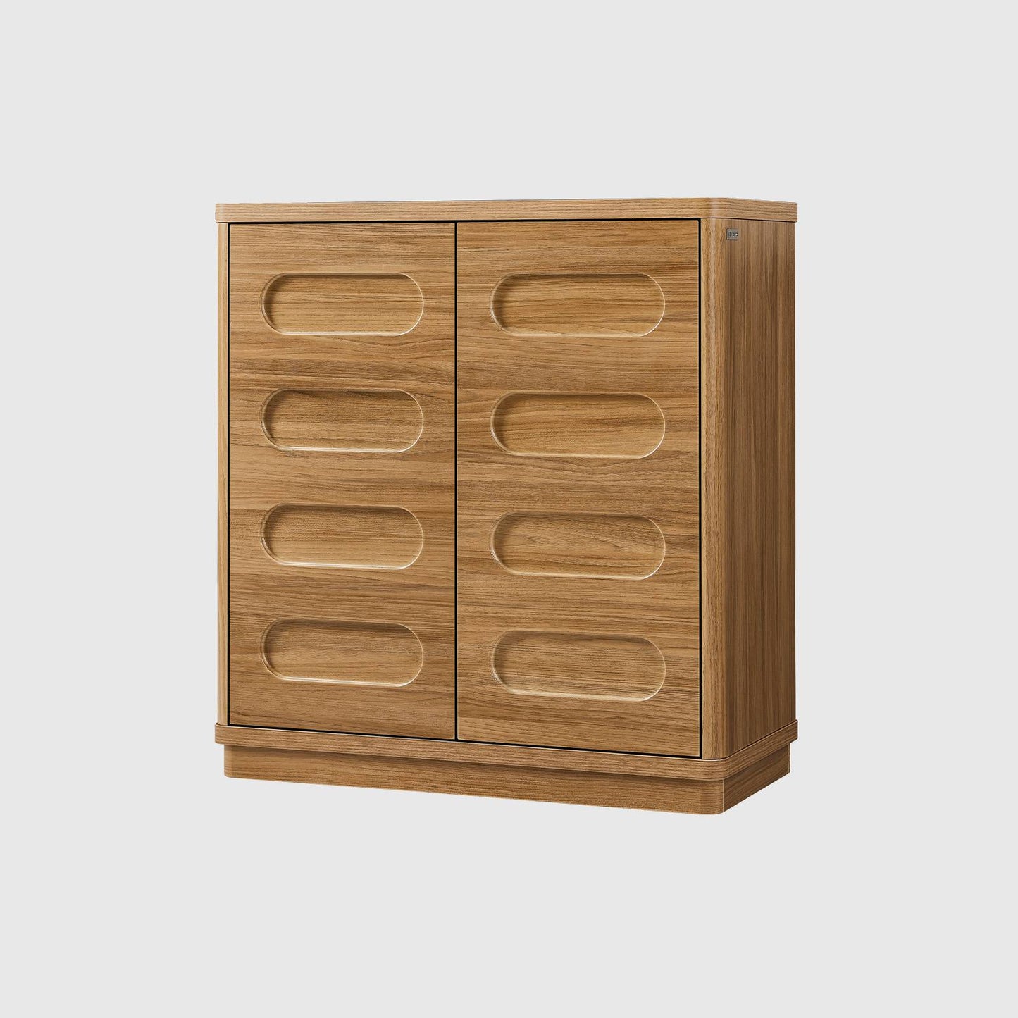 SUCSSRICH | 31.5 Inch Sideboard Buffet Cabinet with Storage 2 Doors and Adjustable Shelves Curved Design Modern Coffee Bar Cabinet for Living Room Kitchen Hallway