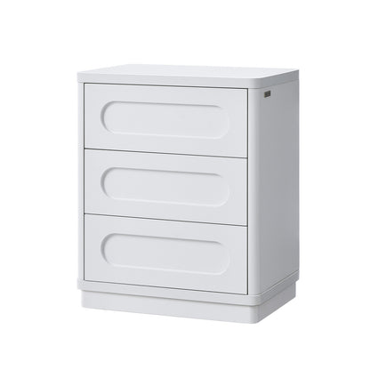 SUCSSRICH 21.7 Inch Nightstand with 3 Drawers Large Night Stand Bedside Tables for Bedroom Modern Storage Bedside Table for End Tables Sofa