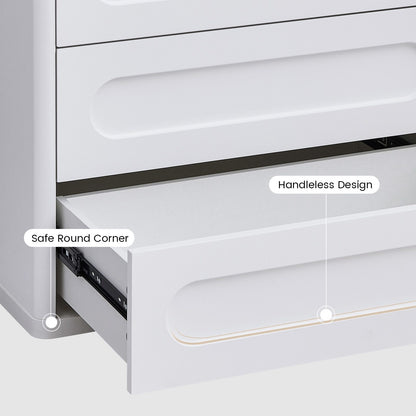 SUCSSRICH 72.1 Inch Bookcase with 4 Drawers Large Bookshelves Cabinet with 3 Storage Shelves for Living Room Bedroom Home Office