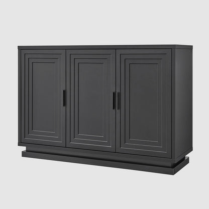 SUCSSRICH 46.3 Inch Buffet Cabinet with Storage Sideboard Buffet Kitchen Cabinet with 3 Doors and 3 Shelves Wood Coffee Bar Table
