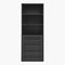 SUCSSRICH 72.1 Inch Black Bookcase with 4 Drawers Large Bookshelves Cabinet with 3 Storage Shelves for Living Room Bedroom Home Office