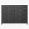 SUCSSRICH 46.9 Inch Dresser with 8 Drawers Wide Modern Chest of Drawers with Metal Handle Wood Dresser TV Stand Wood Storage Organizer for Bedroom Living Room Black