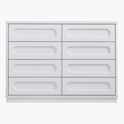 SUCSSRICH | 47.2 Inch Dresser for Bedroom with 8 Drawers Wide Dresser for Closet with Deep Drawer Large Wood TV Stand Modern Chest of Drawers