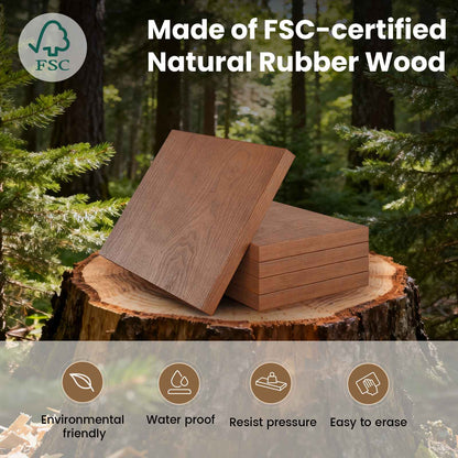 SUCSSRICH 25.8 Inch Solid Wood Nightstand with 2 Drawers and with Charging Station Natural Wood Night Stand Bedside Table