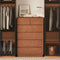 SUCSSRICH | 45.3" Tall Solid Wood Dresser with 6 Drawers – Mid Century Modern Bedroom Storage Chest