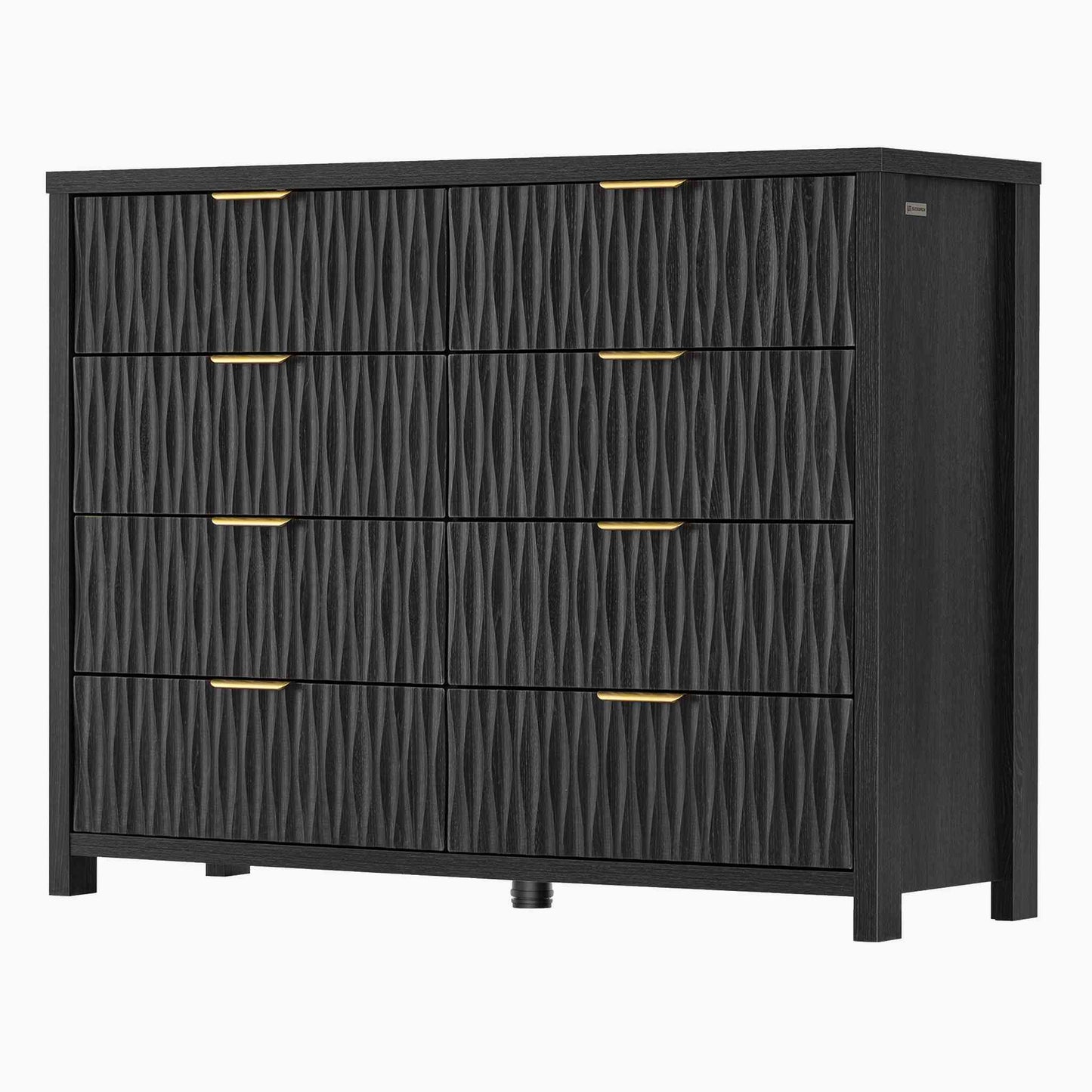 SUCSSRICH | 46.9 Inch Dresser with 8 Drawers Wide Modern Chest of Drawers with Metal Handle Wood Dresser TV Stand Wood Storage Organizer for Bedroom Living Room
