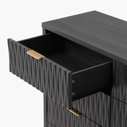 SUCSSRICH 46.9 Inch Dresser with 8 Drawers Wide Modern Chest of Drawers with Metal Handle Wood Dresser TV Stand Wood Storage Organizer for Bedroom Living Room