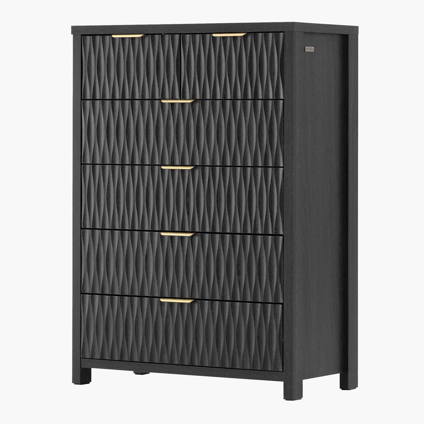 SUCSSRICH | 43.7 Inch Dresser with 6 Drawers Tall Drawers for Bedroom Modern Chest of Wood Drawer Organizer for Living Room Hallway Entryway