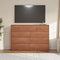 SUCSSRICH | 55.1"-62" Solid Wood Dresser,  6/9 Drawers Mid Century Modern Dresser for Bedroom, Wide Wooden Chest of Drawers Storage Organizer, Natural Finish