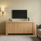 SUCSSRICH | 63-Inch Buffet Cabinet with Storage, Faux Marble Top, 4-Door Sideboard (Natural Oak)