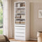 SUCSSRICH | Modular Closet Organizer System with 5 Drawers & 4 Shelves, Freestanding Walk-In Closet Storage (White)