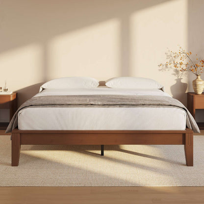 SUCSSRICH | Solid Wood Platform Bed Frame, Japanese Joinery, Natural Bamboo, Japandi Style & No Box Spring Needed