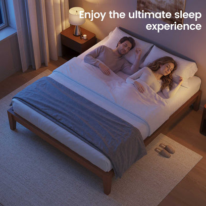 SUCSSRICH | Solid Wood Platform Bed Frame, Japanese Joinery, Natural Bamboo, Japandi Style & No Box Spring Needed