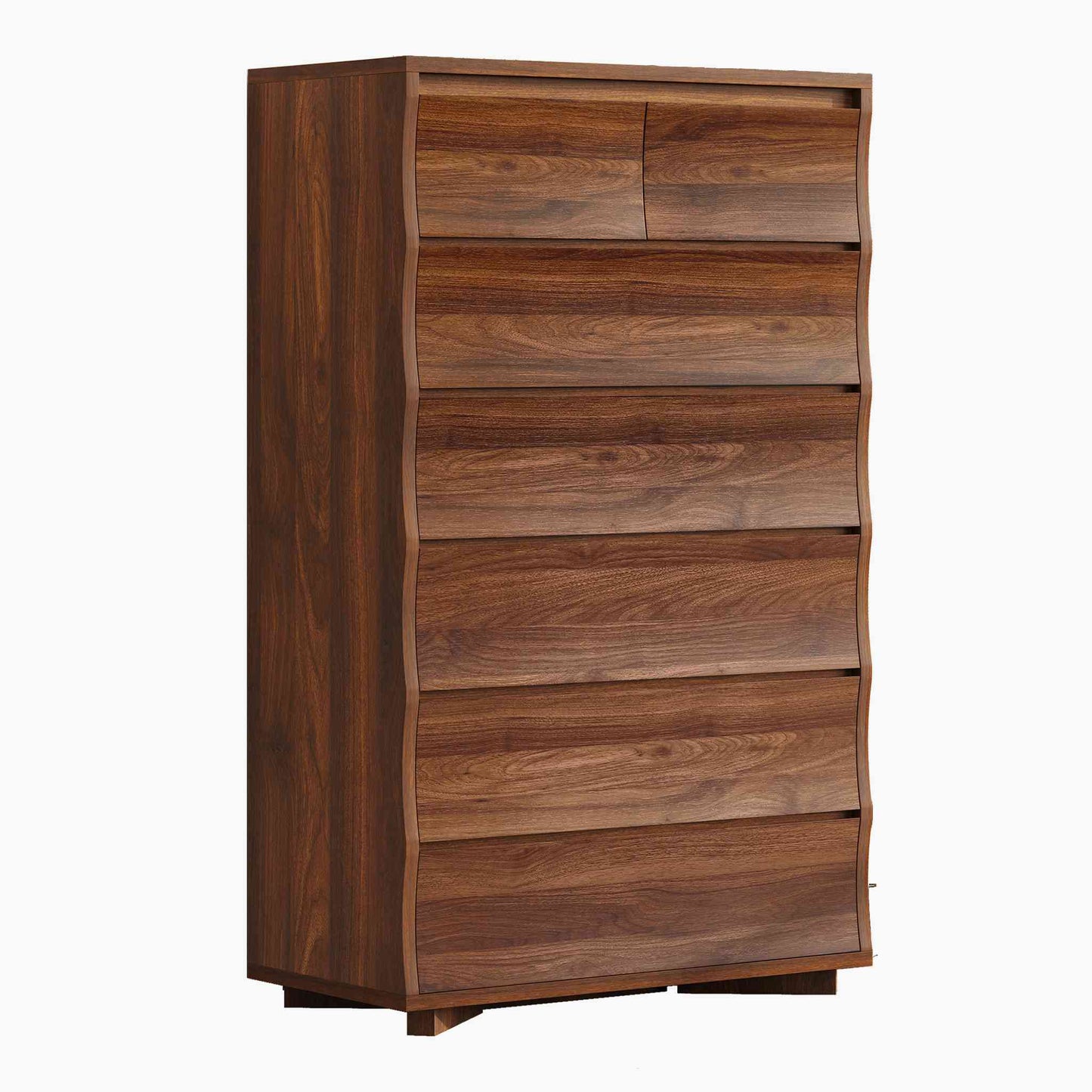 SUCSSRICH | 52.8" Tall 7/8-Drawer Dresser for Bedroom – Wood Chest of Drawers, Vertical Storage Organizer for Closet & Hallway – Brown