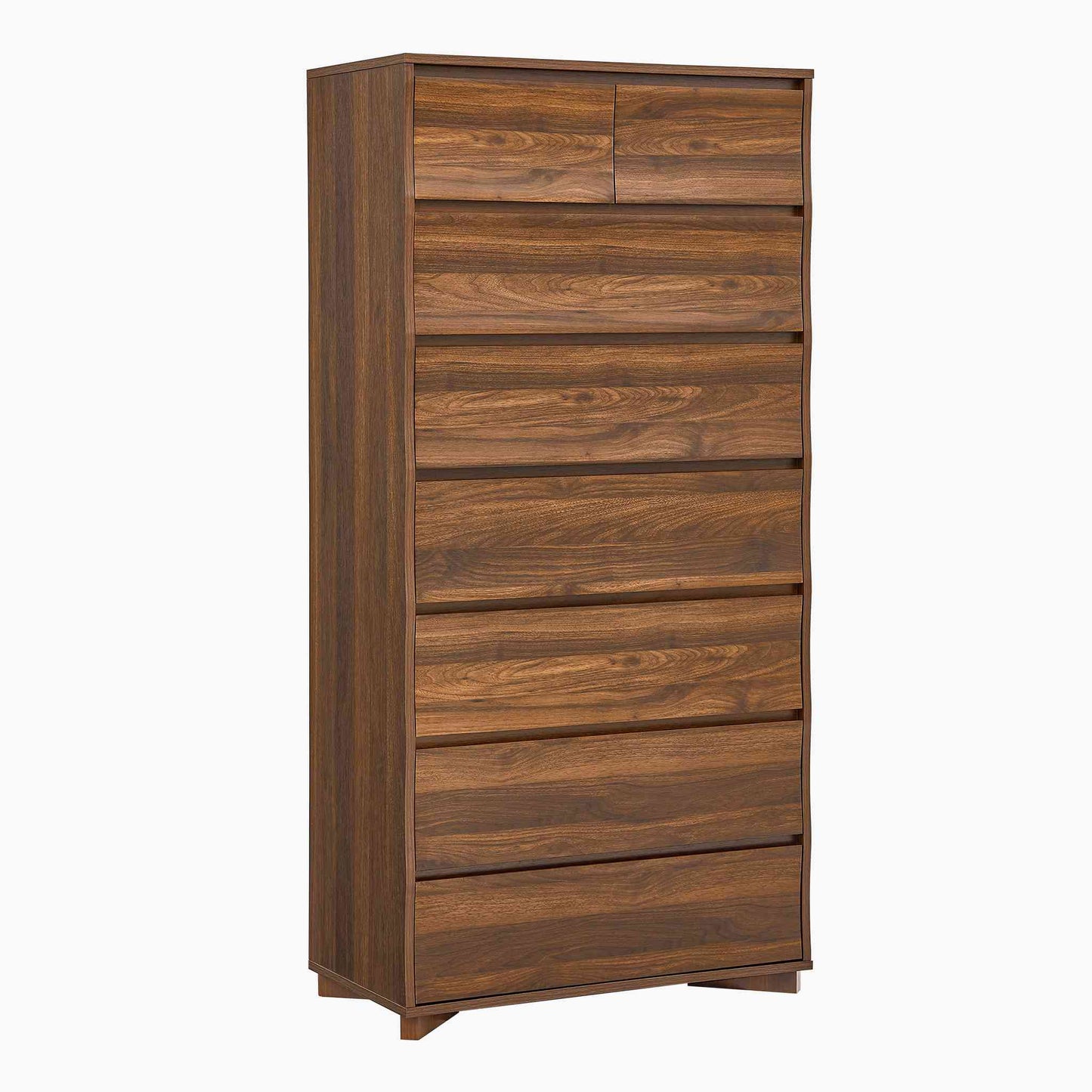 SUCSSRICH | 52.8" Tall 7/8-Drawer Dresser for Bedroom – Wood Chest of Drawers, Vertical Storage Organizer for Closet & Hallway – Brown